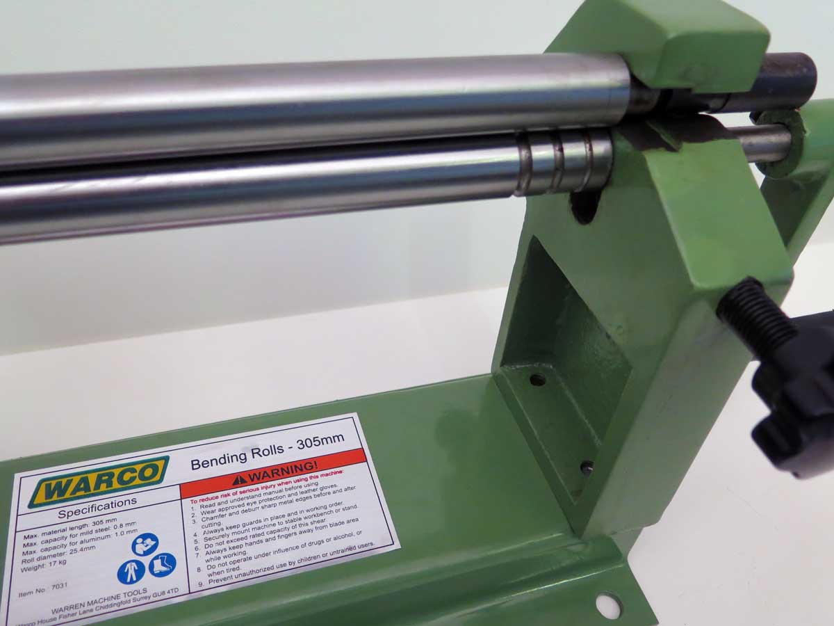 Ruční průmyslová zakružovačka-stáčečka plechu, pro šířku až 305 mm, 17 kg, Warco