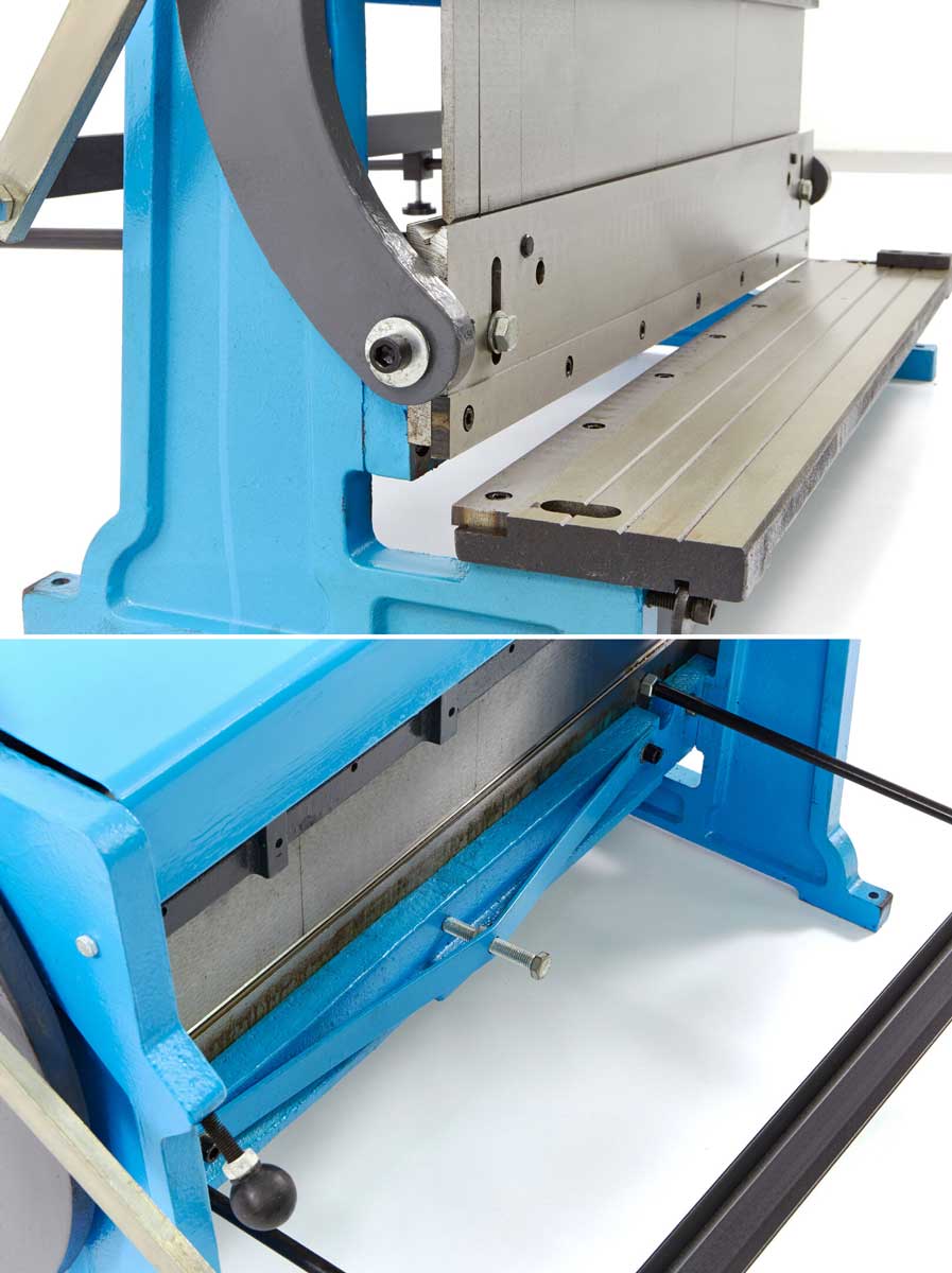 Kombinovaný stroj na plech 760 - nůžky-stáčečka-ohýbačka plechu, 3 v 1, 760 mm, 140 kg