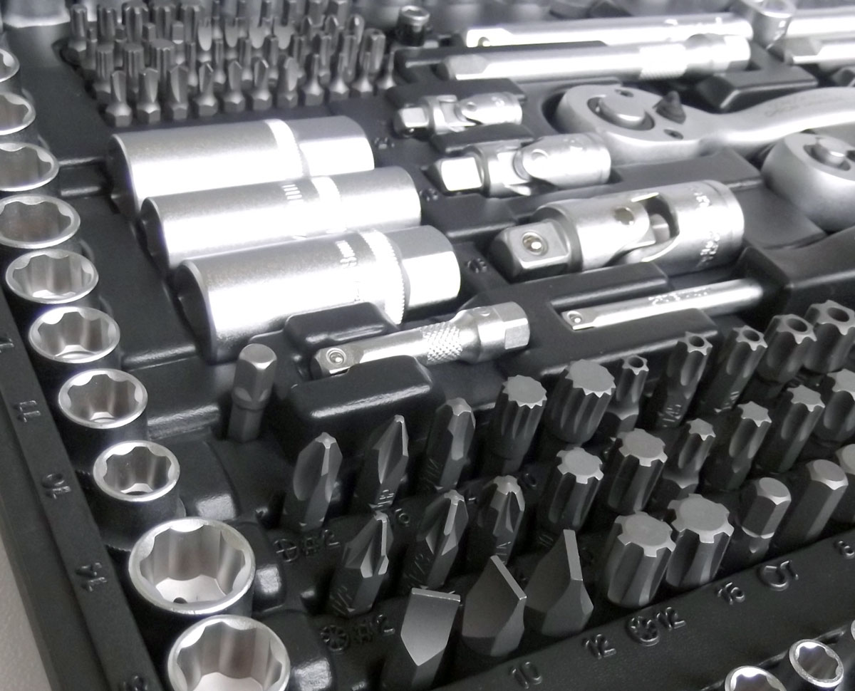 Gola sada 1/4"-3/8 -1/2" Super-Lock 4-32mm, ráčnové kl. 215 dílů, Condor Werkzeug