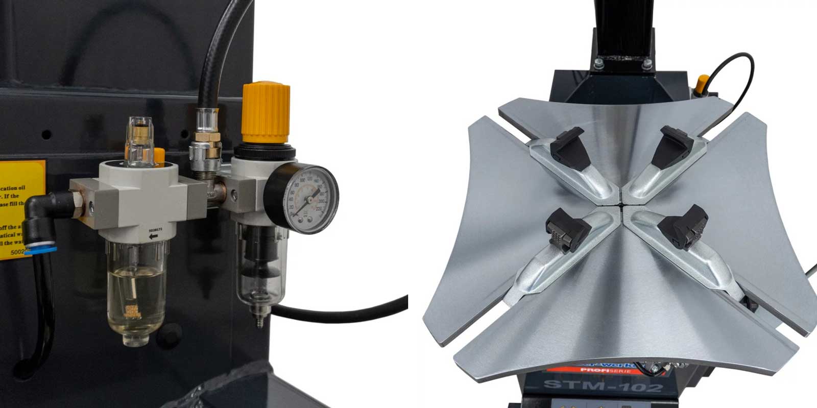 Vyvažovačka a zouvačka auto pneumatik 10" - 24", profi serie, sada 180 kg + 130 kg, Weber
