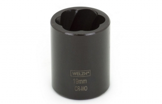 Hlavice nástrčná 3/8" k povolování poškozených matic a šroubů, 12 mm, CrMo, Welzh