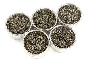 Leštící kuličky pro leštící buben, průměr cca 2 mm,  1 kg