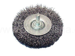 Kotouč drátěný plochý, průměr 100 mm, dřík 6 mm, Triumf