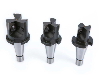 Sada 3 frézovacích nástrojů s VBD - průměr 30, 40 a 50 mm, 3 břity, kužel MK3