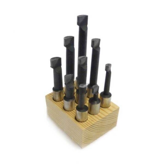 Náhradní tyče s karbidovými letovanými plátky pro vyvrtávací hlavy, sada 9 ks, stopka 1/2"