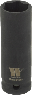 Hlavice nástrčná 1/2", 6 hran, 18 mm, použití i pro rázové utahováky, CrMo, extra dlouhá 75 mm, Welzh