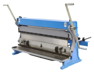 Kombinovaný stroj na plech 1015 - nůžky-stáčečka-ohýbačka plechu, 3 v 1, 1015 mm, 2 ovládací kliky, 240 kg