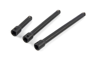 Gola prodloužení 3/8", použití i pro rázové utahováky, 75 mm, 150 mm a 200 mm, sada 3ks