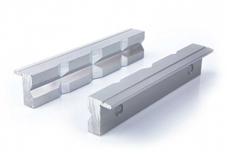 Hliníkové čelisti s přídržnými magnety pro svěrák, V-drážky, šířka 100 mm