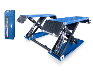 Mobilní 3,5 tunový nůžkový hydraulicko-elektrický auto-zvedák, Weber EXPERT SH-3500, 400V