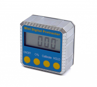 Digitální mini úhloměr / vodováha s magnetickou základnou, kalibrovatelný