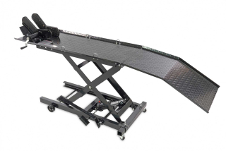 Hydraulický motocyklový zvedák 100, zvednutí až 360 kg, hmotnost 100 kg, černý