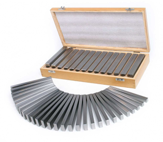 Přesné frézařské a měřící podložky, délka 150 mm, 150 x 10 mm, 14 - 50 mm, 14 párů