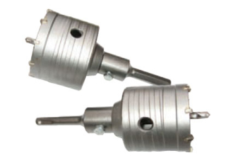 Korunky vykružovací 65 mm, 80 mm, SDS Plus a 6 hranné uchycení, sada 6 dílů, Triumf