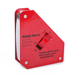 Přídržný magnet pro svařování v úhlu, s vypínačem ON / OFF, velikost 150 x 130 mm
