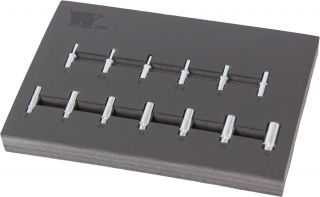 Nástrčné hlavice 1/4", 6 hran, 4 - 14 mm, CrV, prodloužené, sada 13 dílů, Welzh