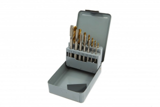 Sada závitníků M3 - M12 a vrtáků  2.5 - 10.2 mm, HSS-TiN, 7 dílů