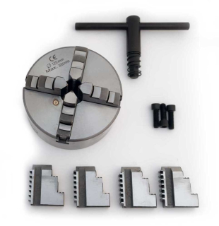 Samocentrovací soustružnické sklíčidlo 125 mm, 4 čelisti, DIN 6350