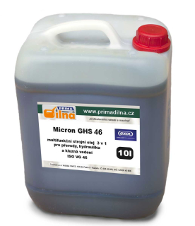 Exol MICRON GHS 46, multifunkční strojní olej 3 v 1 pro převody, hydrauliku a kluzná vedení, 10l