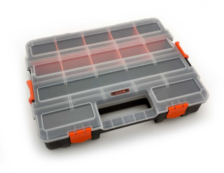 Plastový úložný box Tactix na nářadí a materiál 37,5 x 29 x 6,7 cm, 1 ks