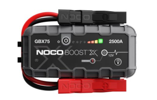 Startovací zdroj, booster 12V, 2500A, Lithium-Iontová baterie 74 Wh, pro benzínové motory do objemu 8,5 l a dieslové motory do 6,5 l Boost GBX75 NOCO