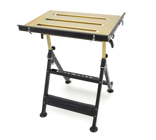 Přenosný pracovní a svařovací stůl 760 x 510 mm, naklápěcí a výškově nastavitelný, nosnost až 160 kg