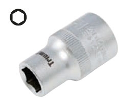 Hlavice nástrčná 1/4", 6 hran, CrV, 5 mm, Triumf