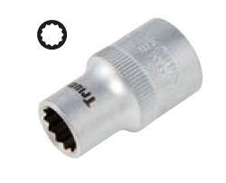 Hlavice nástrčná 1/4", 12 hran, CrV, 7 mm, Triumf