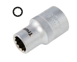 Hlavice nástrčná 1/4", 12 hran, CrV, 9 mm, Triumf
