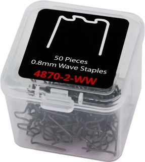 Sponky na opravy za tepla; 50 kusů 0,8 mm vlnovka, Welzh