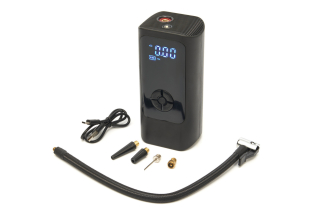 Digitální akumulátorový minikompresor, bezdrátový - AKU, pro dofukování pneumatik, 12 V, 10 bar