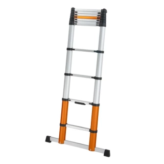 Hliníkový žebřík teleskopický, kvalitní zpracování, délka 3,27m, 10 příček, nosnost 150kg, BATAVIA