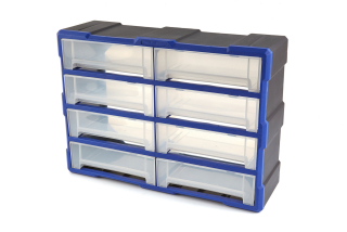 Plastový úložný box s 8 zásuvkami 52 x 37 x 16 cm