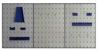 Stěna na nářadí třídílná 1215 x 570 mm, Triumf