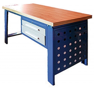 Dílenský stůl s masivní dubovou deskou 1500 x 600 x 900 mm, Triumf