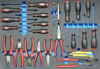 Modul kleští a šroubováků, 23 dílů, rozměr - 585 x 405 x 35 mm, Triumf