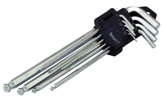 Klíče zástrčné Inbus 1,5-10 mm, sada 9ks, CrV, s koulí, Triumf