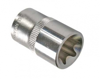 Hlavice nástrčná 1/2", E-profil,  E18, CrV, Triumf