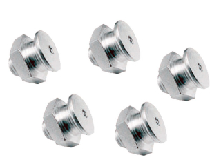 Maznička tlaková, plochá M10 x 1, průměr 16 mm, 5 ks