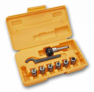 Warco držák kleštin ER 25, kužel MK3, 3/8", 6 kleštin 4 - 16 mm, sada