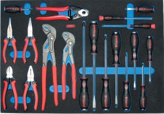 Modul kleští a šroubováků, 19 dílů, rozměr - 585 x 405 x 35 mm, Triumf