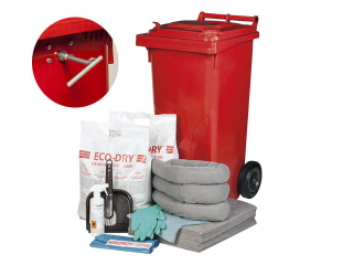 Mobilní havarijní souprava se zámkem – univerzální sorbenty + ECO DRY PLUS, RA