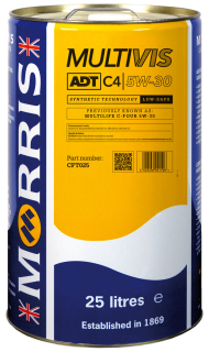Morris Multivis ADT C4 5W-30, plně syntetický motorový olej,25l