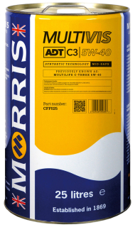 Morris Multivis ADT C3 5W-40, plně syntetický motorový olej, 25l