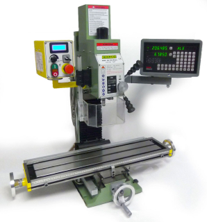 Warco WM 16, frézka na kov s regulací otáček, digitální odměřování X a Y