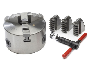 Samocentrovací soustružnické sklíčidlo 130 mm, 3 čelisti, DIN 6350, Warco