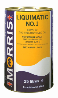 Morris Liquimatic 1 - ISO 10 - bez-zinkový hydraulický olej, 25l