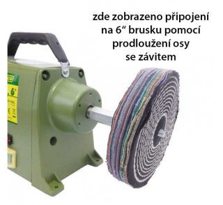 Prošívaný leštící mop pro 6" stolní brusku, Warco