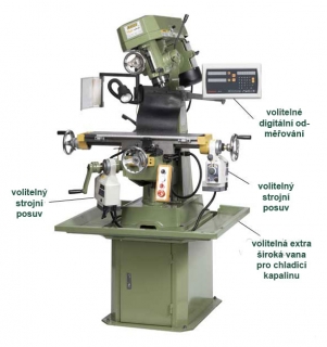 Warco VMC - univerzální frézka, R8, 1f - věžový typ - 415 kg