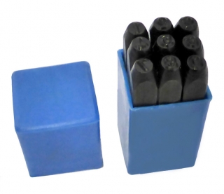 Sada číselných raznic 0-9, 1/8" (3,2 mm) - 9 ks, Warco